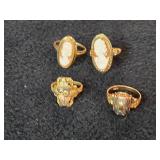 12.6-grams (total) 10K Gold - Lot of (4) Rings