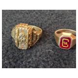 13.9-grams (total) 10K Gold - Lot of (2) Rings