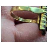 9.4-grams (total) 585 Gold - Lot of (2) Gemstone Rings