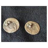 28.5-grams (total) 830 Silver Clip-on Earrings + Ring