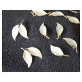 Vintage 77.3-grams (total) Norwegian Sterling Silver with White Guilloche Enamel (1) Bracelet + (2) Necklaces + (3 sets) Clip-on Earrings + (1) Pin