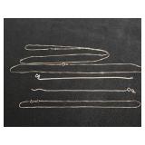 18.4-grams (total) 830 Silver (2) Bracelets + (3) Necklaces