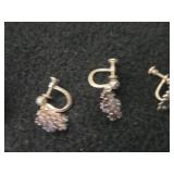 22.2-grams (total) 925 Sterling Silver - Lot of (4 Sets) Clip-on Earrings