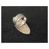 76.9-grams (total) Sterling Silver Collar Necklace + Ring