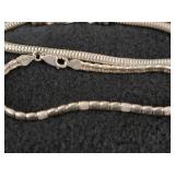 27.7-grams (total) Sterling Silver - Lot of (3) Bracelets 8' (x1) and 7' (x2)