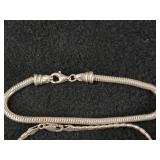 27.7-grams (total) Sterling Silver - Lot of (3) Bracelets 8' (x1) and 7' (x2)
