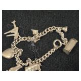 59-grams (total) Sterling Silver - Lot of (2) Charm Bracelets