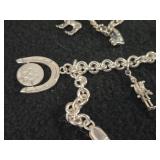 49.9-grams (total) Sterling Silver - Lot of (2) Charm Bracelets