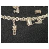49.9-grams (total) Sterling Silver - Lot of (2) Charm Bracelets
