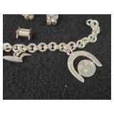 49.9-grams (total) Sterling Silver - Lot of (2) Charm Bracelets