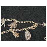 49.9-grams (total) Sterling Silver - Lot of (2) Charm Bracelets