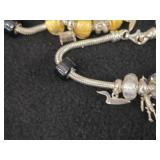 61.2-grams (total) Sterling Silver - Lot of (2) Charm Bracelets