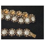 72.3-grams (total) Sterling Silver - Lot of (2) Necklace and Bracelet with White Enamel Details