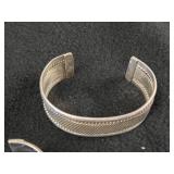 121.4-grams (total) Sterling Silver - Lot of (3) Cuff Bracelets