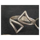 89.9-grams (total) Sterling Silver - Lot of (4) Bangle Bracelets