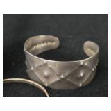 53.9-grams (total) Sterling Silver Cuff Bracelets (x2) + Bangle Bracelet (x1)