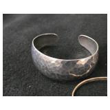 53.9-grams (total) Sterling Silver Cuff Bracelets (x2) + Bangle Bracelet (x1)