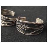 61.1-grams (total) Sterling Silver - Lot of (2) Cuff Bracelets