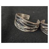 61.1-grams (total) Sterling Silver - Lot of (2) Cuff Bracelets