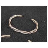 89.7-grams (total) Sterling Silver - Lot of (3) Bangle Bracelets