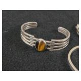 89.7-grams (total) Sterling Silver - Lot of (3) Bangle Bracelets
