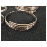 88.8-grams (total) Sterling Silver Cuff Bracelets (x3) + Bangle Bracelet (x1)