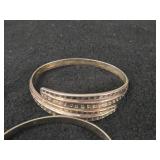 88.8-grams (total) Sterling Silver Cuff Bracelets (x3) + Bangle Bracelet (x1)