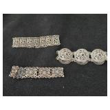 109.5-grams (total) Sterling Silver - Lot of (3) Bracelets