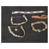 102.5-grams (total) Sterling Silver - Lot of (5) Bracelets 8' (x2) and 7' (x3)