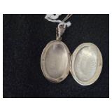 38.4-grams (total) Sterling Silver Locket with Chain + Pendant Necklaces (x2)