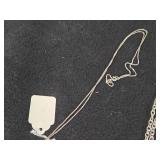 38.4-grams (total) Sterling Silver Locket with Chain + Pendant Necklaces (x2)