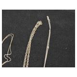38.4-grams (total) Sterling Silver Locket with Chain + Pendant Necklaces (x2)