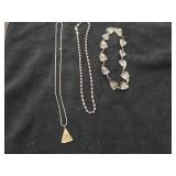 55.3-grams (total) Sterling Silver - Lot of (3) Necklaces 19', 18' and 14'