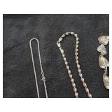 55.3-grams (total) Sterling Silver - Lot of (3) Necklaces 19', 18' and 14'