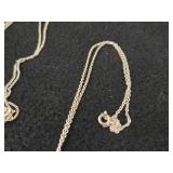 48-grams Sterling Silver + 28-grams 830S Sterling Silver - Lot of (3) Pendant Necklaces