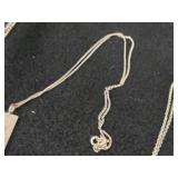 48-grams Sterling Silver + 28-grams 830S Sterling Silver - Lot of (3) Pendant Necklaces