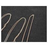 48-grams (total) Sterling Silver - Lot of (3) Pendant Necklaces