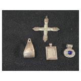 36.7-grams (total) Sterling Silver - Lot of (4) Pendants