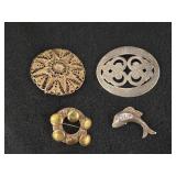36.5-grams (total) Sterling Silver - Lot of (4) Pins