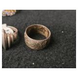 36.9-grams (total) Sterling Silver - Lot of (9) Rings