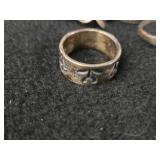 41.7-grams (total) Sterling Silver - Lot of (9) Rings