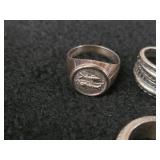 45.8-grams (total) Sterling Silver - Lot of (5) Rings