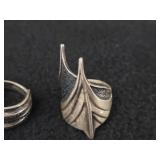 45.8-grams (total) Sterling Silver - Lot of (5) Rings