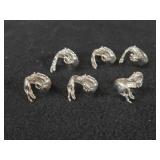 37.5-grams (total) Sterling Silver - Lot of (6) Wrap-around Horse Rings