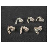 37.4-grams (total) Sterling Silver - Lot of (6) Wrap-around Horse Rings