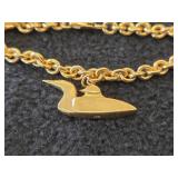 30-grams 14K Gold Bracelet with Loon Pendant