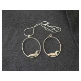 16' 19.5-grams Sterling Silver Necklace with (2) Loon Pendants