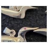 22-grams (total) Sterling Silver - Lot of (4) Loon Pendants