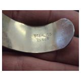 22.9-grams Sterling Silver Cuff Bracelet with Gold Loon Attached