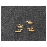 4.9-grams (total) Gold - Lot of (4) Loon Charms